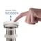 Kibi Pop Up Drain Stopper for Bathroom without Overflow KPW103BN - alternate 5